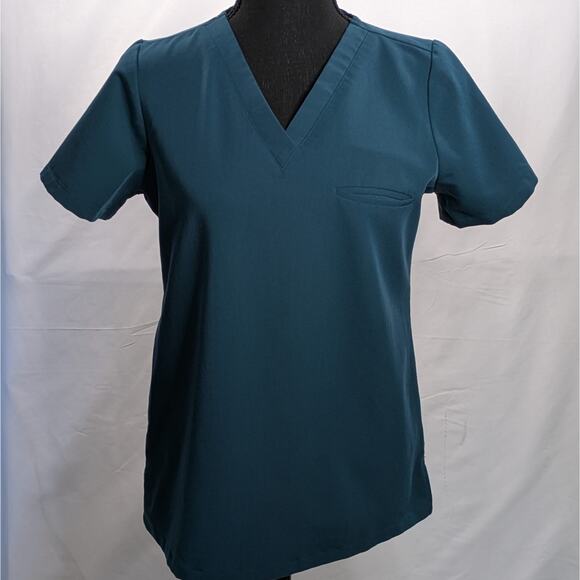 Mandala Brand scrub top V neck green Size Small - Picture 1 of 5